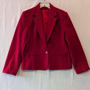 Elegant Red Women's Blazer